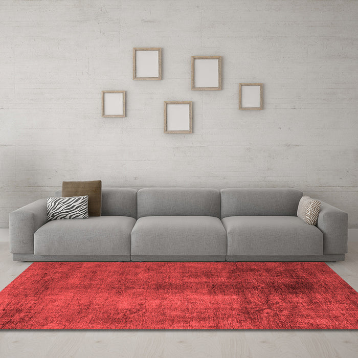 Modern Red Washable Rugs
