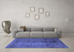 Machine Washable Abstract Blue Modern Rug in a Living Room, wshabs5192blu