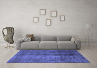 Machine Washable Abstract Blue Modern Rug, wshabs5192blu