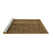 Sideview of Machine Washable Abstract Brown Modern Rug, wshabs5192brn