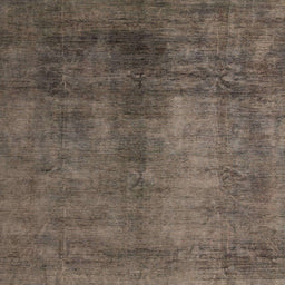 Square Abstract Dark Almond Brown Modern Rug, abs5192