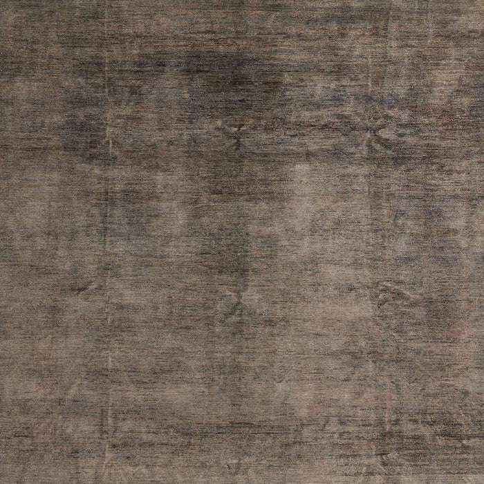 Square Abstract Dark Almond Brown Modern Rug, abs5192