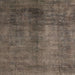 Square Abstract Dark Almond Brown Modern Rug, abs5192