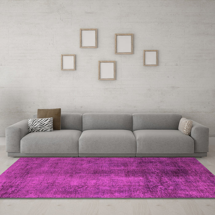 Machine Washable Abstract Pink Modern Rug in a Living Room, wshabs5192pnk
