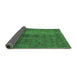 Sideview of Abstract Emerald Green Modern Rug, abs5192emgrn