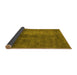 Sideview of Abstract Yellow Modern Rug, abs5192yw