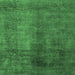 Square Abstract Emerald Green Modern Rug, abs5192emgrn