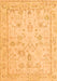 Machine Washable Oriental Orange Traditional Area Rugs, wshabs5193org