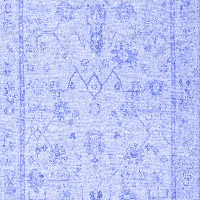 Machine Washable Oriental Blue Traditional Rug, wshabs5193blu
