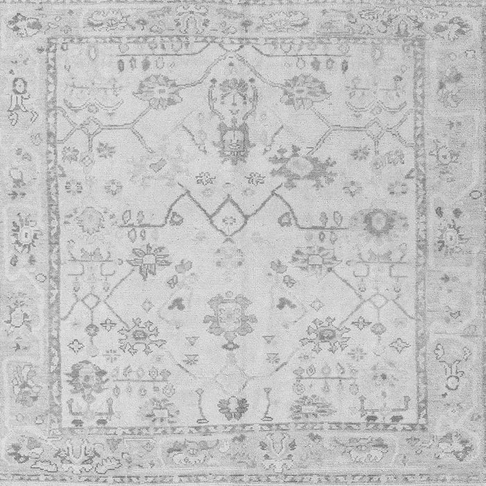 Square Oriental Gray Traditional Rug, abs5193gry