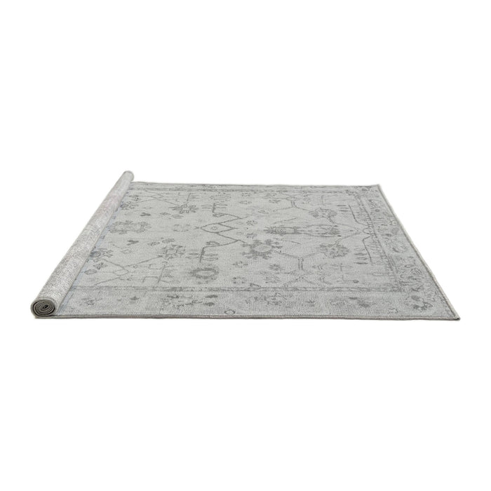 Sideview of Machine Washable Oriental Gray Traditional Rug, wshabs5193gry