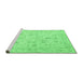 Sideview of Machine Washable Oriental Emerald Green Traditional Area Rugs, wshabs5193emgrn