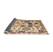 Sideview of Abstract Yellow Modern Rug, abs5194