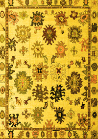 Abstract Yellow Modern Rug, abs5194yw