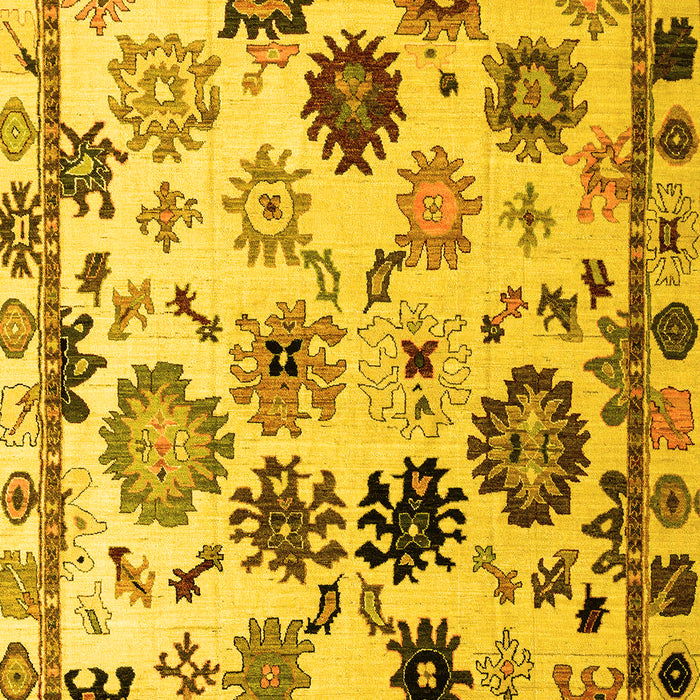 Abstract Yellow Modern Rug, abs5194yw