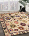 Machine Washable Abstract Yellow Rug in a Family Room, wshabs5194