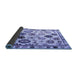 Sideview of Abstract Blue Modern Rug, abs5194blu