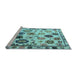 Sideview of Machine Washable Abstract Light Blue Modern Rug, wshabs5194lblu