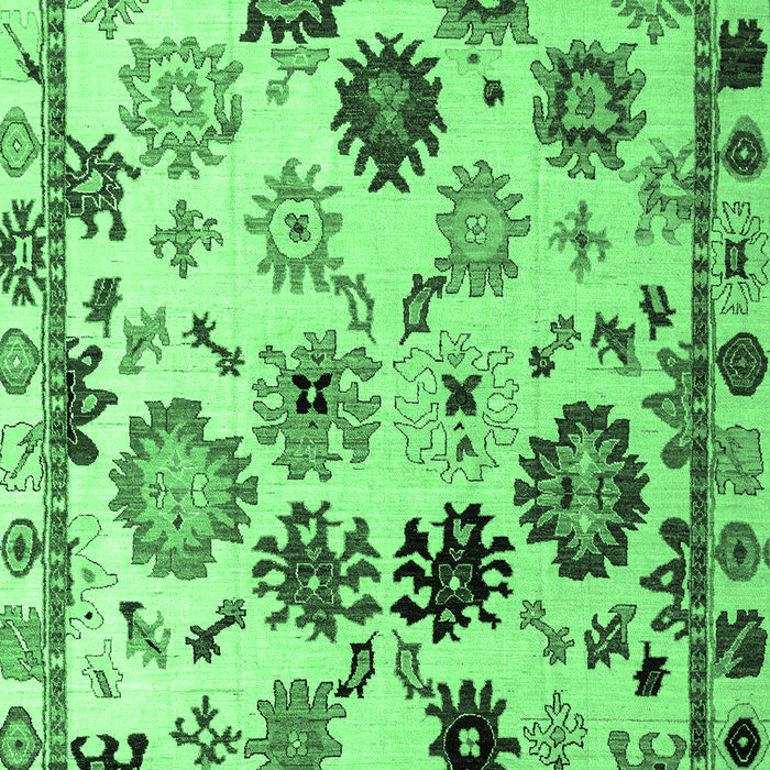 Machine Washable Abstract Emerald Green Modern Area Rugs, wshabs5194emgrn