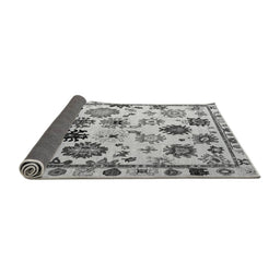 Sideview of Abstract Gray Modern Rug, abs5194gry
