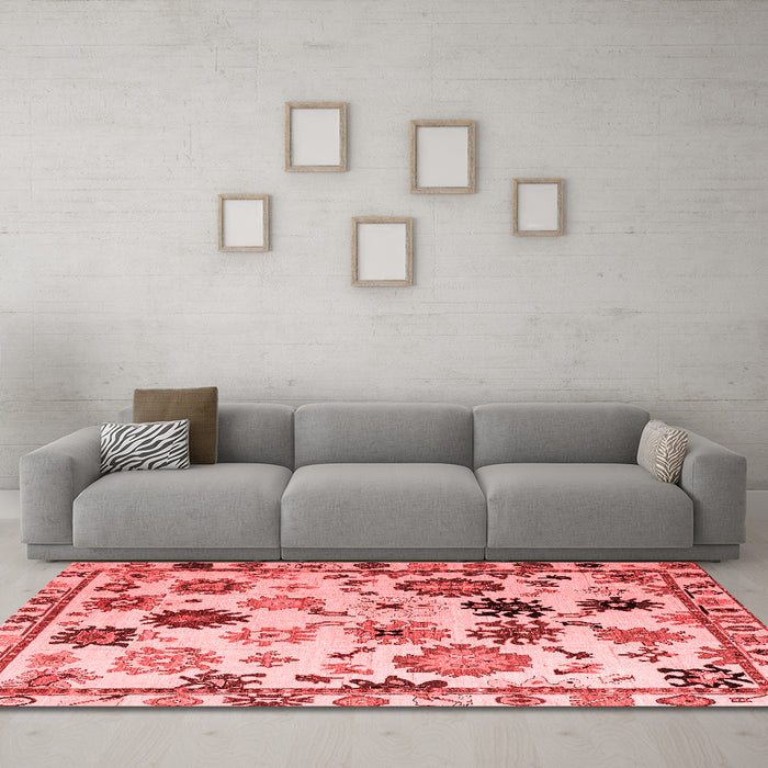 Modern Red Washable Rugs