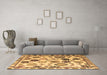 Machine Washable Abstract Brown Modern Rug in a Living Room,, wshabs5194brn