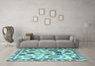 Machine Washable Abstract Light Blue Modern Rug in a Living Room, wshabs5194lblu