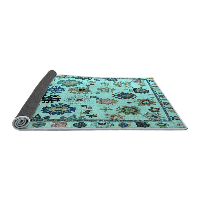 Sideview of Abstract Light Blue Modern Rug, abs5194lblu