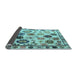 Sideview of Abstract Light Blue Modern Rug, abs5194lblu