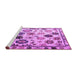 Sideview of Machine Washable Abstract Purple Modern Area Rugs, wshabs5194pur