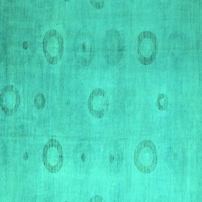 Square Machine Washable Abstract Turquoise Modern Area Rugs, wshabs5195turq