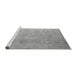 Sideview of Machine Washable Abstract Gray Modern Rug, wshabs5195gry