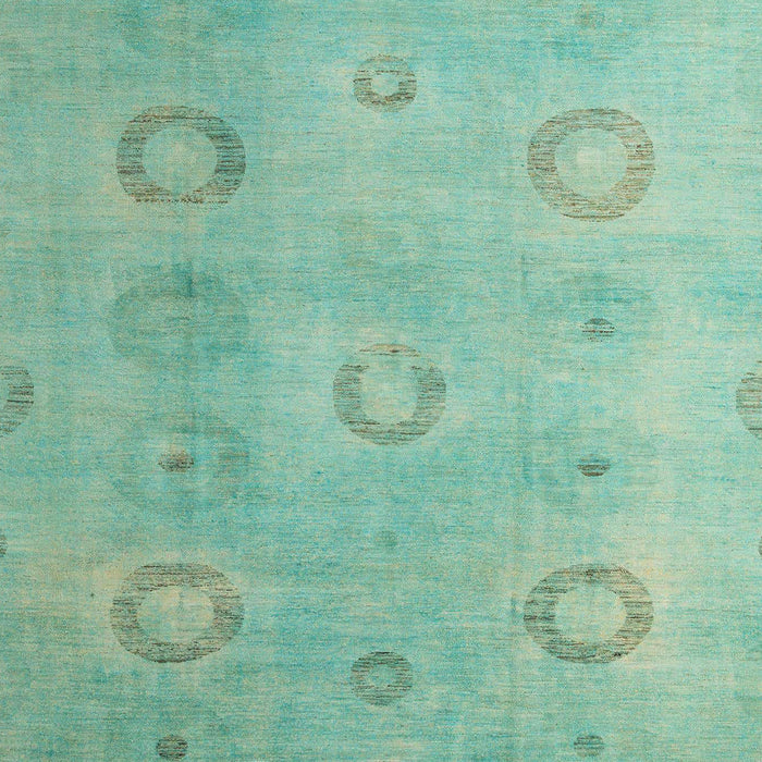Machine Washable Abstract Medium Aqua Marine Green Rug, wshabs5195