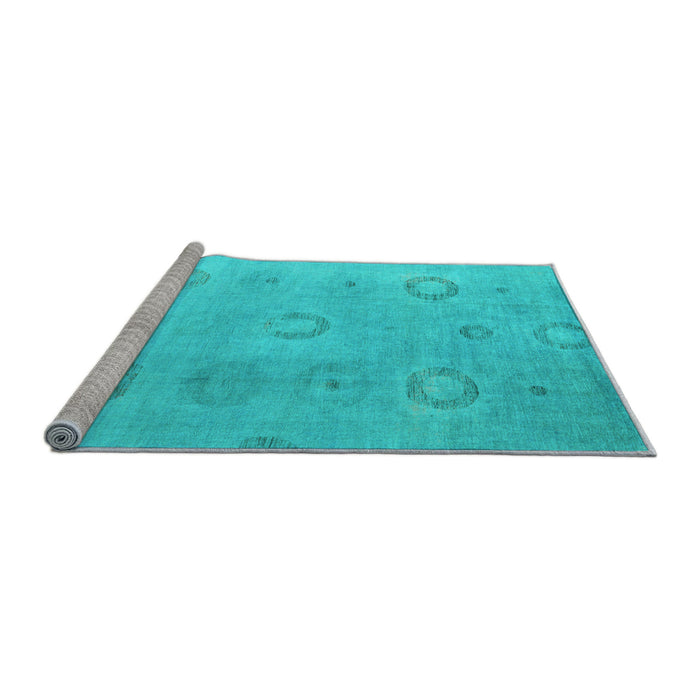 Sideview of Machine Washable Abstract Light Blue Modern Rug, wshabs5195lblu