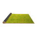 Sideview of Abstract Yellow Modern Rug, abs5195yw