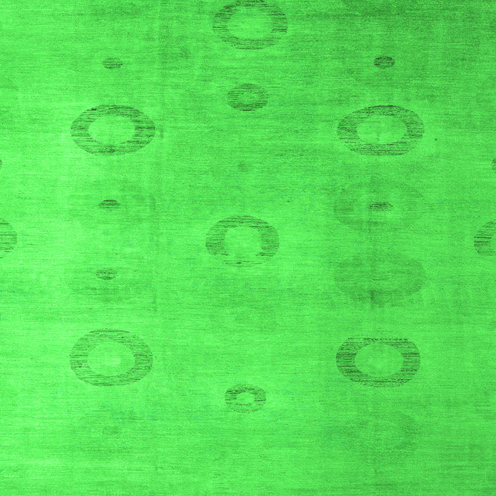 Square Machine Washable Abstract Green Modern Area Rugs, wshabs5195grn