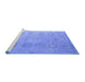 Sideview of Machine Washable Abstract Blue Modern Rug, wshabs5195blu