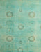 Abstract AquaMarine Green Modern Rug, abs5195