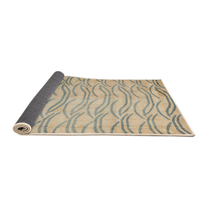 Sideview of Abstract Brown Solid Rug, abs5196