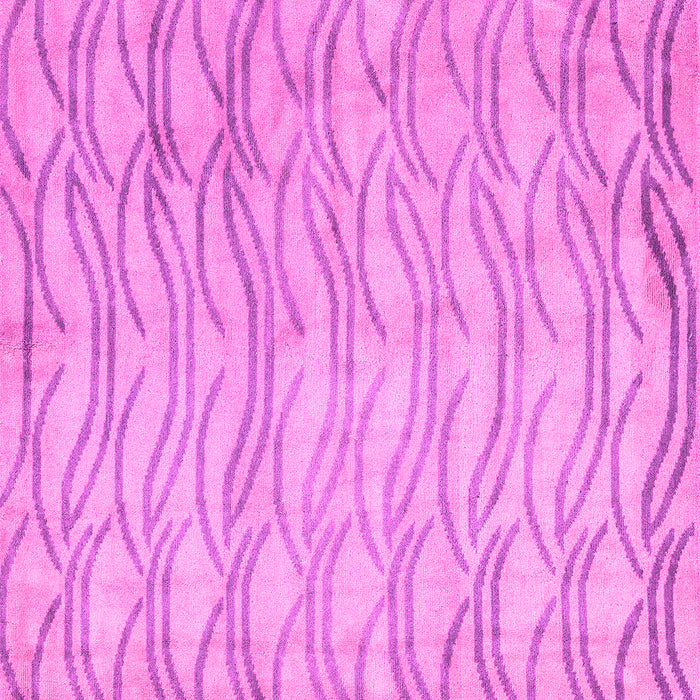 Square Machine Washable Solid Pink Modern Rug, wshabs5196pnk