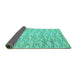 Sideview of Solid Turquoise Modern Rug, abs5196turq