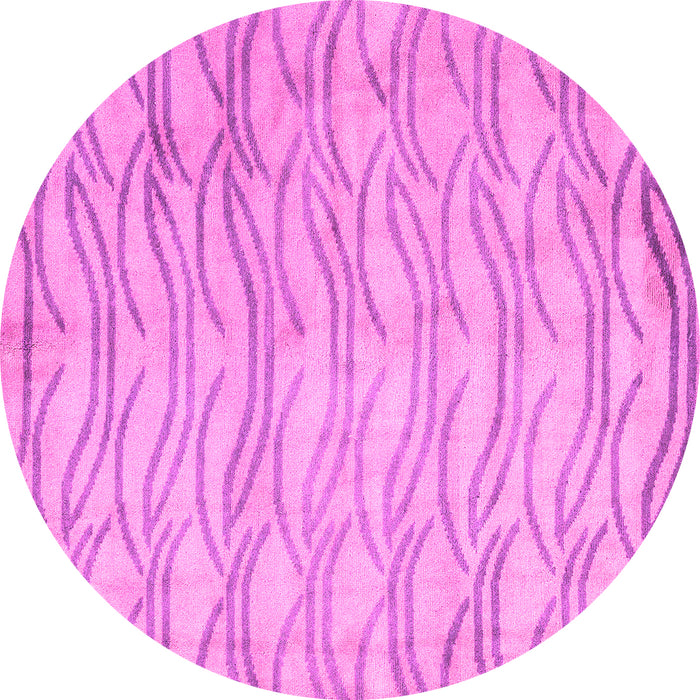 Round Solid Pink Modern Rug, abs5196pnk