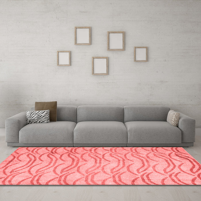Modern Red Washable Rugs