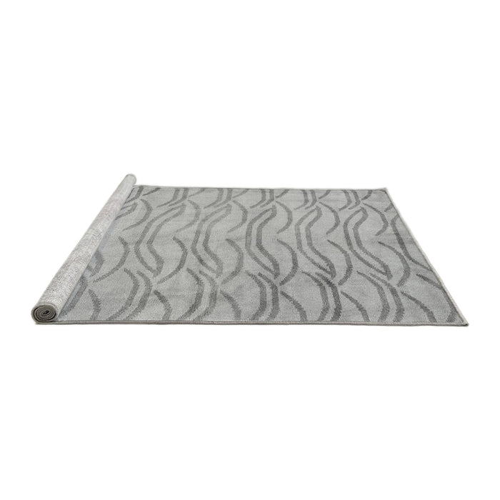 Sideview of Machine Washable Solid Gray Modern Rug, wshabs5196gry