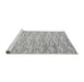 Sideview of Machine Washable Solid Gray Modern Rug, wshabs5196gry