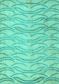 Solid Turquoise Modern Rug, abs5196turq