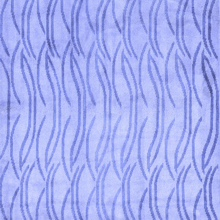Square Machine Washable Solid Blue Modern Rug, wshabs5196blu