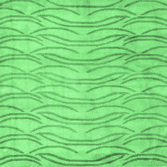 Square Machine Washable Solid Emerald Green Modern Area Rugs, wshabs5196emgrn