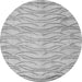 Round Solid Gray Modern Rug, abs5196gry