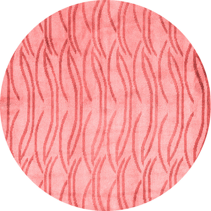 Machine Washable Solid Red Modern Rug, wshabs5196red
